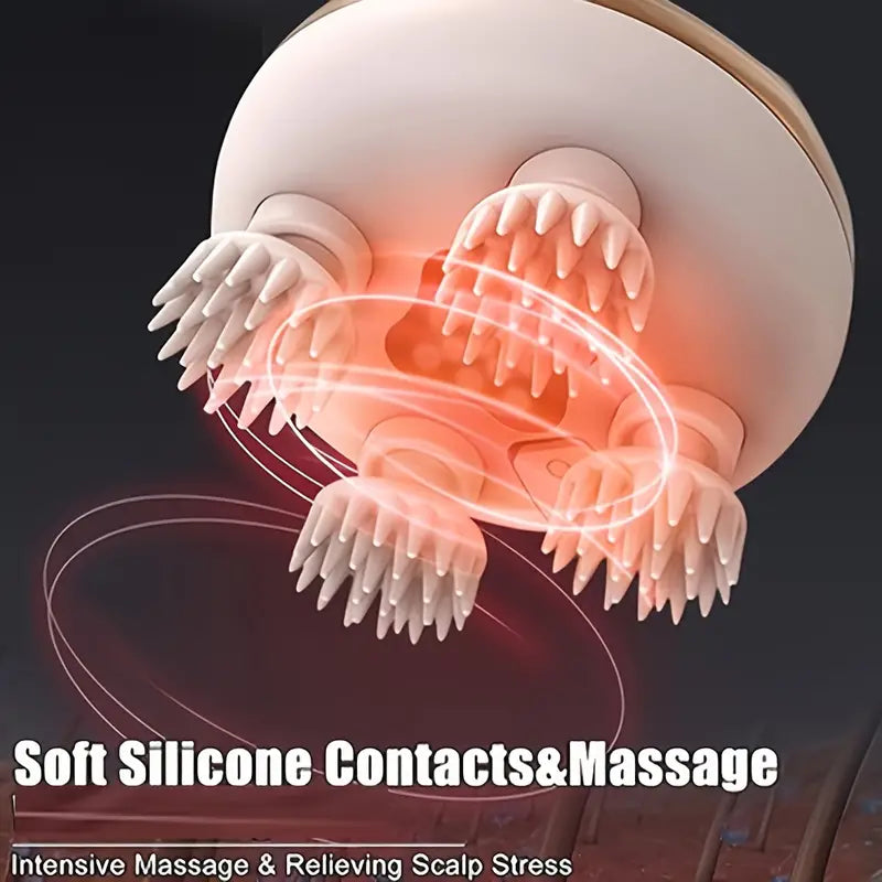 Portable Electric Scalp Massager(Gold)