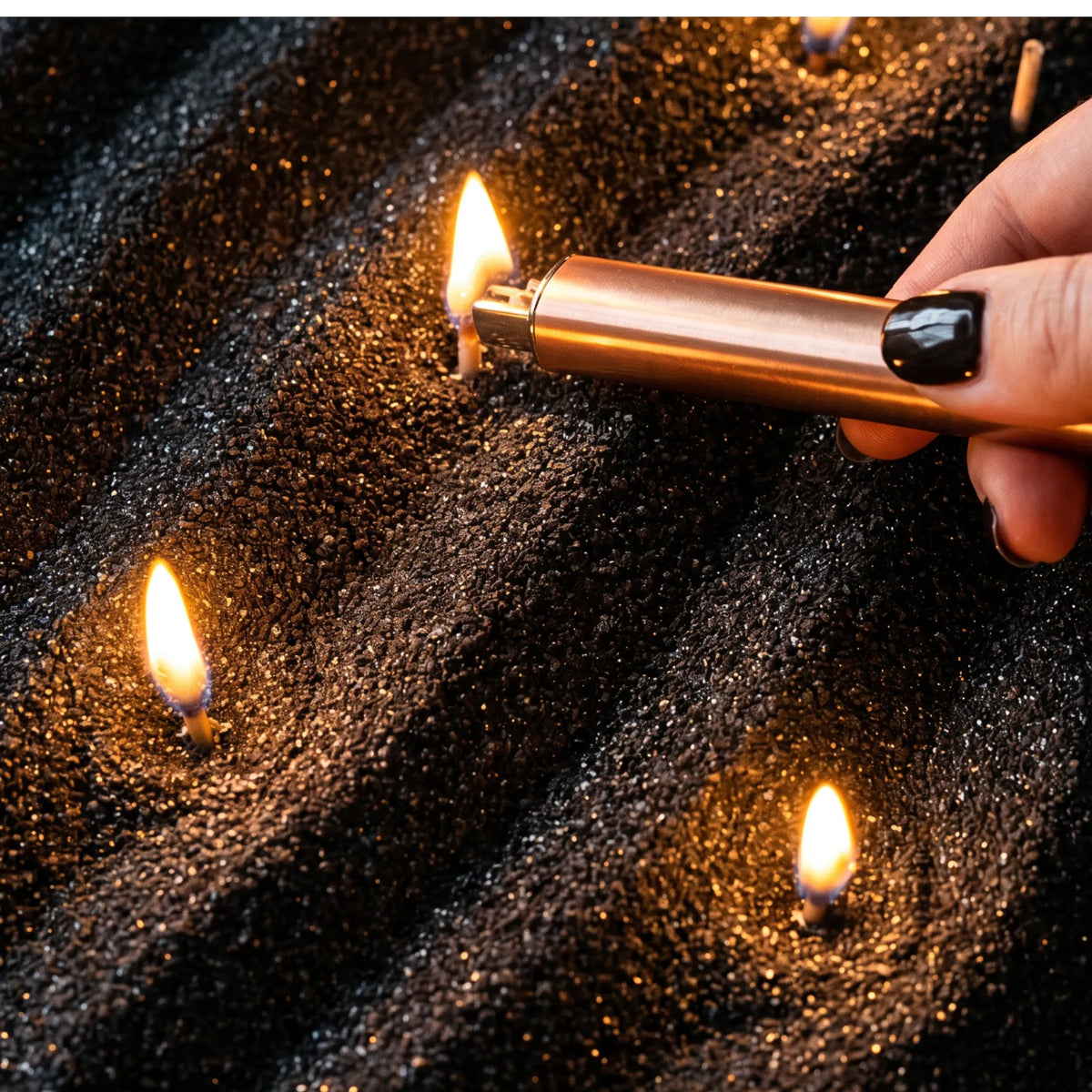 Black Unscented Candle Sand by KG / LBS
