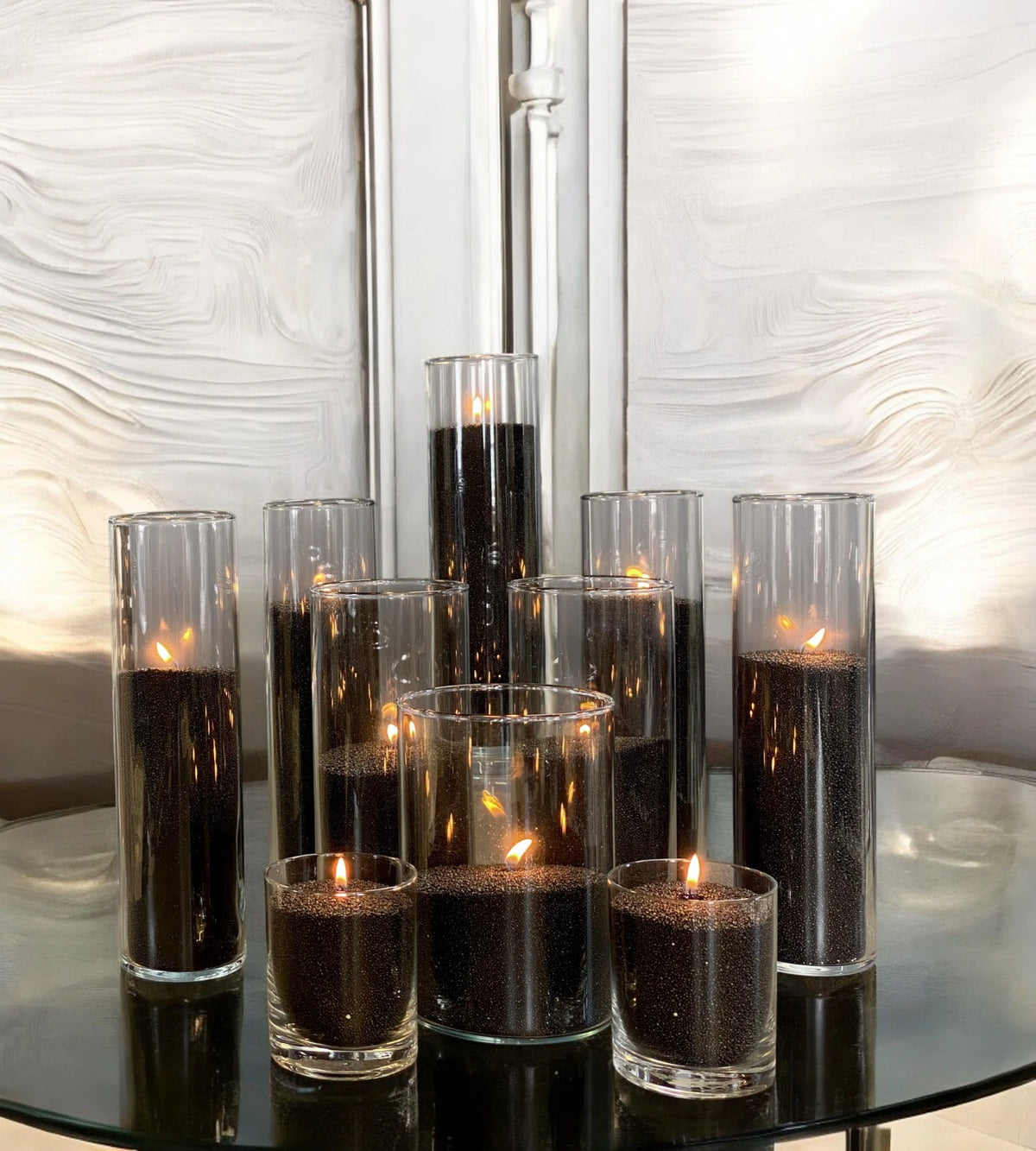 Black Unscented Candle Sand by KG / LBS
